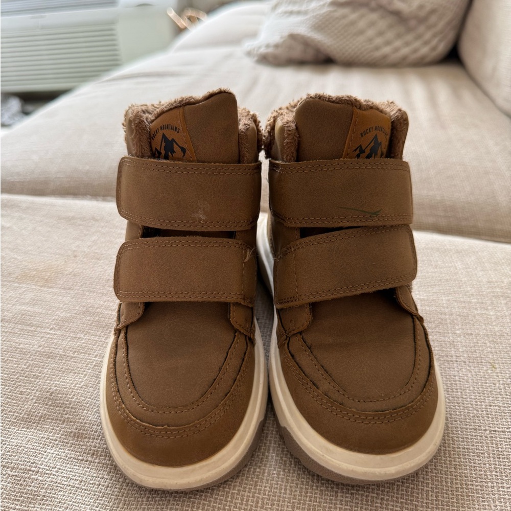 H&M Brown Kids Boots with Velcro Straps